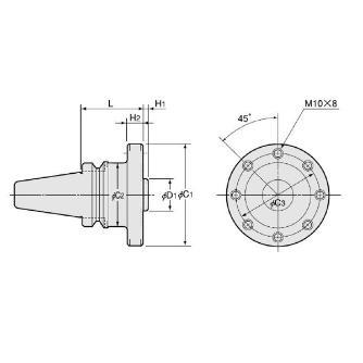 （株）日研工作所 特殊ボーリングバー用ベースアーバ BT-RAA 特殊ボーリングバー用ベースアーバ BT50-RAA32-120