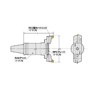 （株）日研工作所 バランスカット大径用ボーリングバー BT-RAC バランスカット大径用ボーリングバー BT50-RAC130-185
