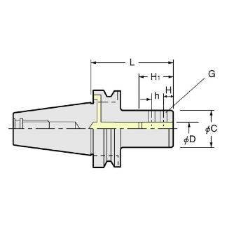 （株）日研工作所 フランジスルー型サイドロックホルダ BT-SL フランジスルー型サイドロックホルダ BT50-SL25F-105