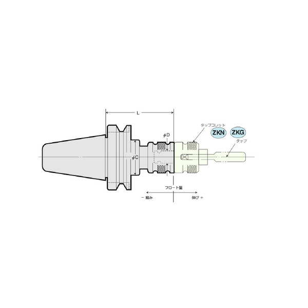 （株）日研工作所 自動定寸タッパチャック BT-ZL 自動定寸タッパチャック BT50-ZL24-142
