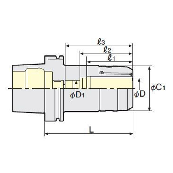 （株）日研工作所 高速回転用ミーリングチャック HSK-C 高速回転用ミーリングチャック HSK100A-C25-135G