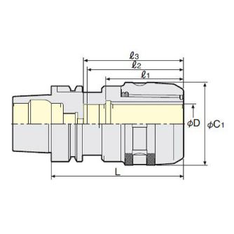 （株）日研工作所 ミーリングチャック HSK-C ミーリングチャック HSK100A-C42-115