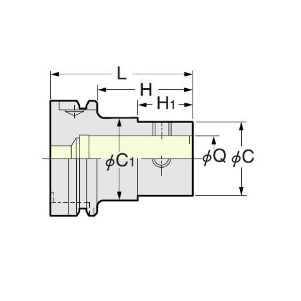 （株）日研工作所 ボーリング用ベースホルダ HSK-Q ボーリング用ベースホルダ HSK100A-Q34-200
