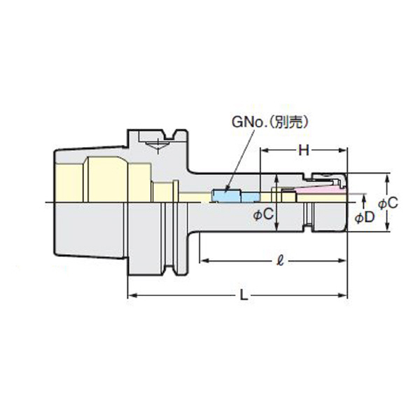 （株）日研工作所 高速回転用HSKスリムチャック HSK-SK 高速回転用ＨＳＫスリムチャック HSK63A-SK10C-105P