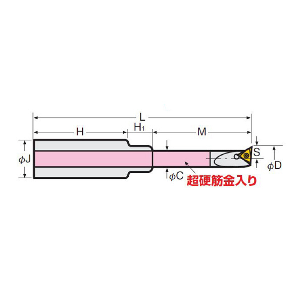 （株）日研工作所 DJ用ボーリングバイト J ＤＪ用ボーリングバイト J16-8-40