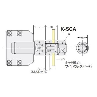 （株）日研工作所 ストレートシャンクサイドカッタアーバ K-SCA ストレートシャンクサイドカッタアーバ K42-SCA25.4-30