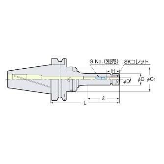 （株）日研工作所 ゼロフィット型スリムチャック MBT-SZF ゼロフィット型スリムチャック MBT40-SZF10C-150