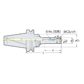（株）日研工作所 ゼロフィット型スリムチャック MBT-SZF ゼロフィット型スリムチャック MBT40-SZF16C-150