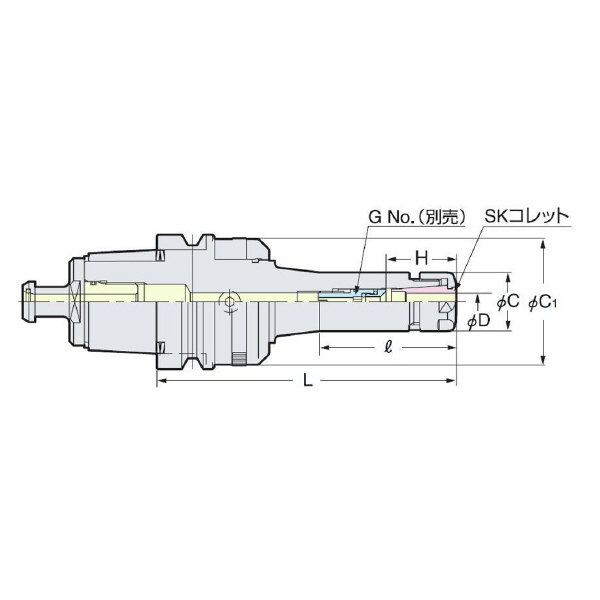 （株）日研工作所 ゼロフィット型スリムチャック NC-SZF ゼロフィット型スリムチャック NC5-100-SZF6C-165
