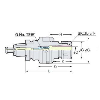 （株）日研工作所 ゼロフィット型スリムチャック NC-SZF ゼロフィット型スリムチャック NC5-63-SZF25C-135