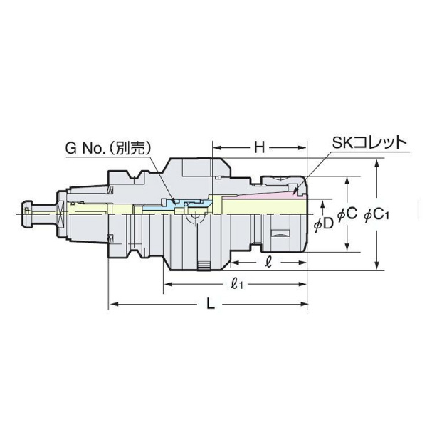 （株）日研工作所 ゼロフィット型スリムチャック NC-SZF ゼロフィット型スリムチャック NC5-63-SZF25C-135