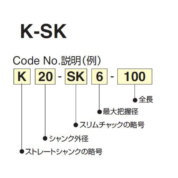 （株）日研工作所 スリムチャック K-SK スリムチャック K20-SK6-100