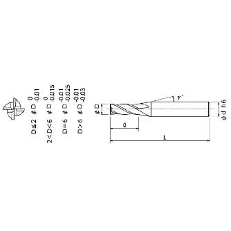日進工具（株） 無限コーティング リード45エンドミル 4枚刃 MX445 無限コーティング　リード４５ＥＭ　４枚刃 MX445 10