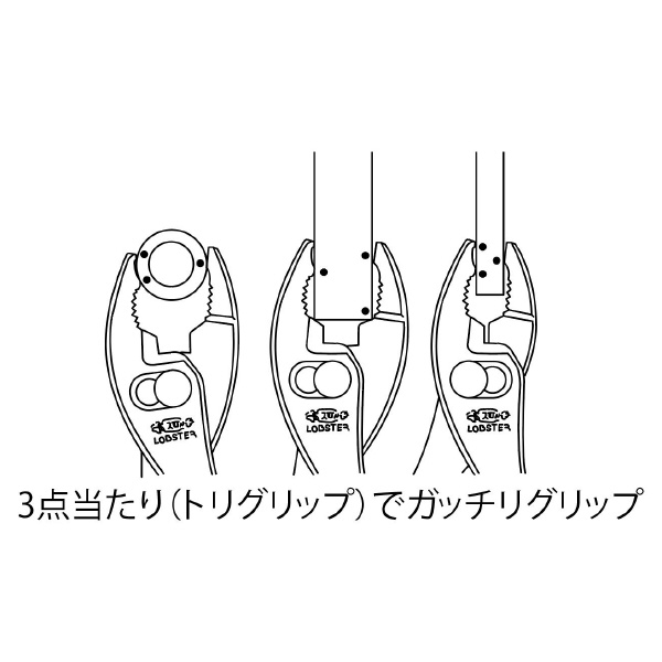 （株）ロブテックス ネジアンギラス トリグリッププライヤ TG200NA ネジアンギラス　トリグリッププライヤ TG200NA