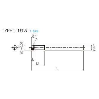 （株）アイゼン PCDエンドミル 1枚刃 JMD ＰＣＤエンドミル　１枚刃 JMD-2.0