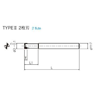 （株）アイゼン PCDエンドミル 2枚刃 JND ＰＣＤエンドミル　２枚刃 JND-12.0
