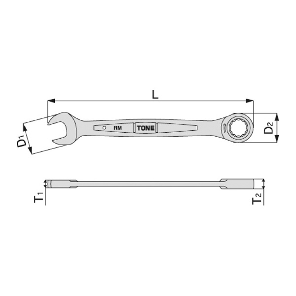 ＴＯＮＥ（株） ラチェットめがねレンチ RM ラチェットめがねレンチ RM-07