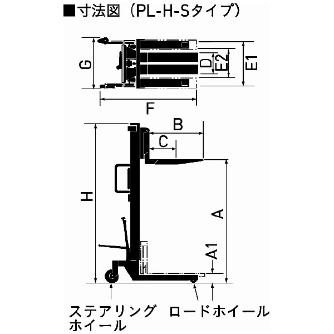 （株）をくだ屋技研 手動式パワーリフター PL-H 手動式パワーリフター PL-H200-8S