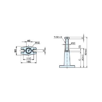 （株）ナベヤ アトラススクリュージャッキ ACS アトラススクリュージャッキ ACS320