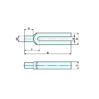 （株）ナベヤ ピンエンドU型クランプ UE ピンエンドＵ型クランプ UE08M100