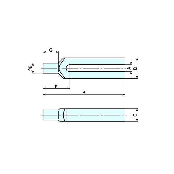 （株）ナベヤ ピンエンドU型クランプ UE ピンエンドＵ型クランプ UE08M100