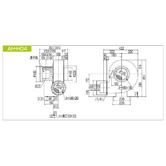 ＳＤＧ（株） 高効率電動送風機(耐熱形) AH 高効率電動送風機（耐熱形） AH-H04HT-L313