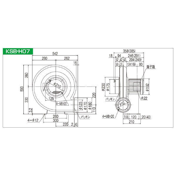 ＳＤＧ（株） 高効率電動送風機 KSB 高効率電動送風機 KSB-H07-R311