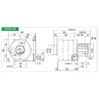 ＳＤＧ（株） 高効率電動送風機 U75 高効率電動送風機 U75-H4-R313