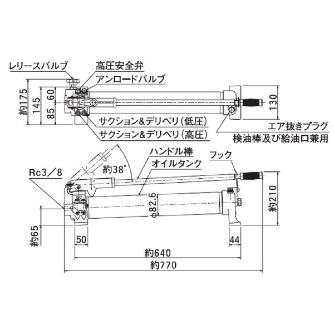 （株）大阪ジャッキ製作所 TWA形手動油圧ポンプ TWA ＴＷＡ形手動油圧ポンプ TWA-2.3