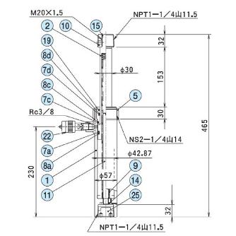 （株）大阪ジャッキ製作所 T形パワージャッキ T Ｔ形パワージャッキ T05S15