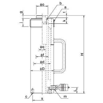 （株）大阪ジャッキ製作所 EC形中空ジャッキ EC ＥＣ形中空ジャッキ EC50S7