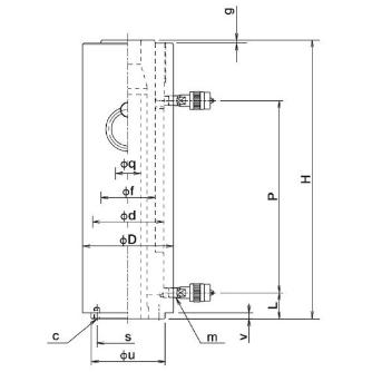 （株）大阪ジャッキ製作所 EC形中空ジャッキ EC ＥＣ形中空ジャッキ EC30H20