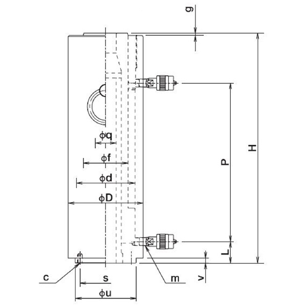 （株）大阪ジャッキ製作所 EC形中空ジャッキ EC ＥＣ形中空ジャッキ EC30H20