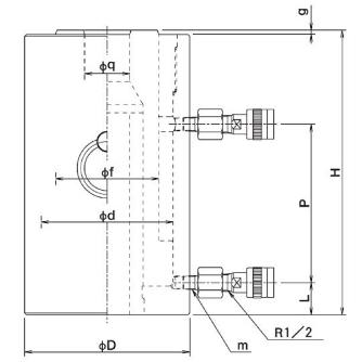 （株）大阪ジャッキ製作所 EC形中空ジャッキ EC ＥＣ形中空ジャッキ EC100H15