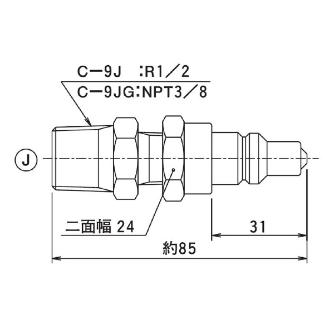 （株）大阪ジャッキ製作所 C形カップラ C Ｃ形カップラ C-9J