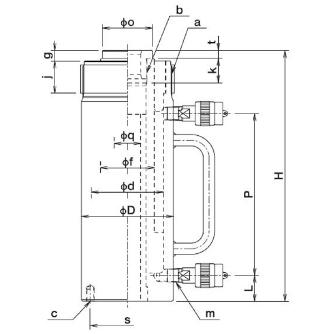 （株）大阪ジャッキ製作所 EC形中空ジャッキ EC ＥＣ形中空ジャッキ EC30H15