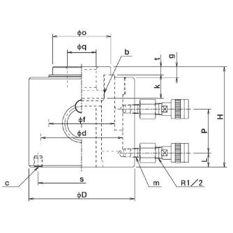 （株）大阪ジャッキ製作所 EC形中空ジャッキ EC ＥＣ形中空ジャッキ EC100H4