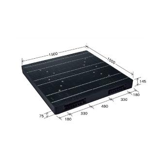 岐阜プラスチック工業（株） リスパレット JCKタイプ JCK リスパレット　ＪＣＫタイプ JCK-R2-150150 ﾌﾞﾗｯｸ