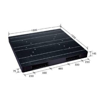 岐阜プラスチック工業（株） リスパレット JCKタイプ JCK リスパレット　ＪＣＫタイプ JCK-R2-150160 ﾌﾞﾗｯｸ