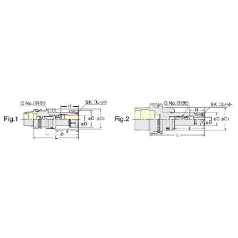 （株）日研工作所 ゼロフィット型スリムチャック HSK-SZF ゼロフィット型スリムチャック HSK63A-SZF10C-105
