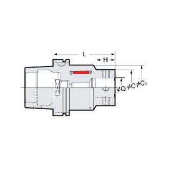 （株）日研工作所 メジャードリームボーリング用ベースホルダ HSK-MDQ メジャードリームボーリング用ベースホルダ HSK100A-MDQ34-140