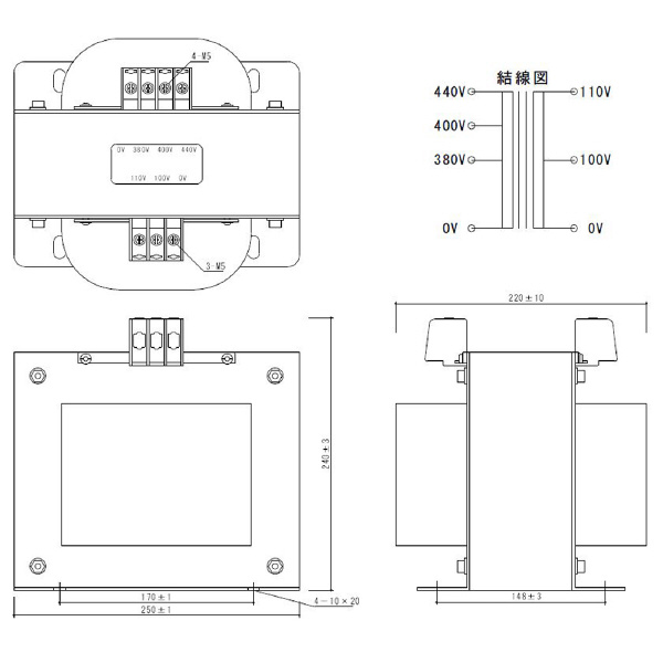 スワロー電機（株） 電源トランス PC41 電源トランス PC41-4000