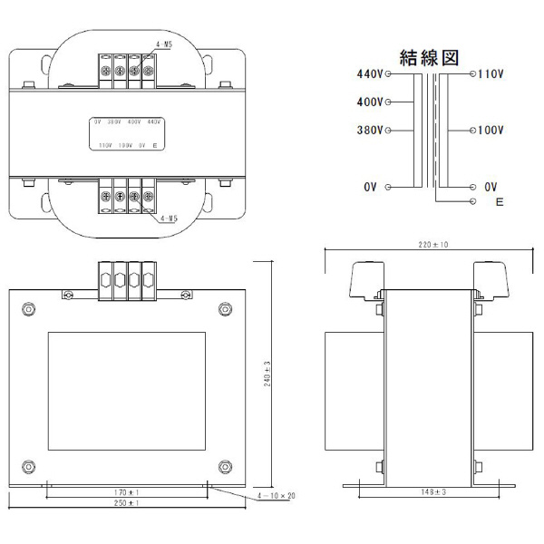 スワロー電機（株） 電源トランス PC41 電源トランス PC41-4000E