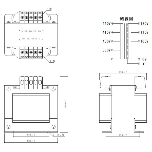 スワロー電機（株） 電源トランス PD41 電源トランス PD41-1500E