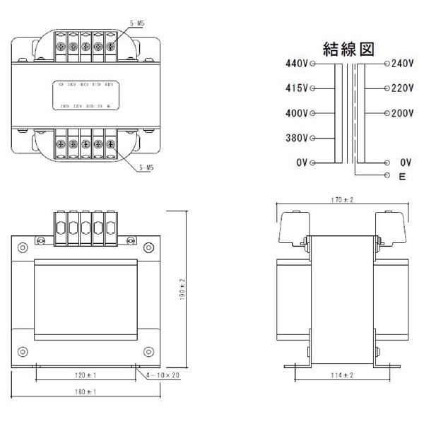 スワロー電機（株） 電源トランス PD42 電源トランス PD42-1500E