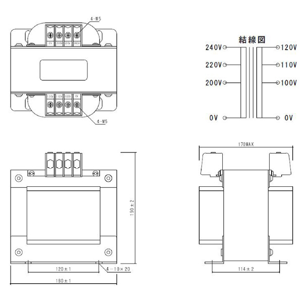 スワロー電機（株） 電源トランス SA21 電源トランス SA21-1500