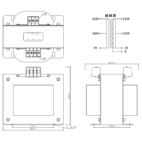 スワロー電機（株） 電源トランス SB22 電源トランス SB22-4000E
