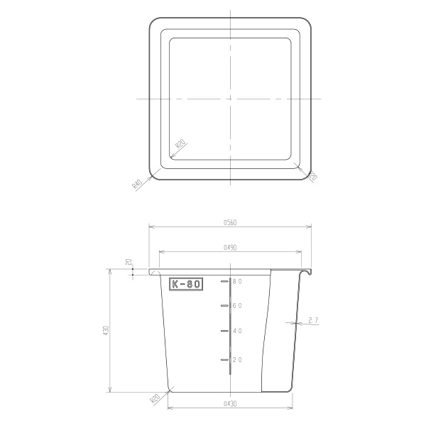 スイコー（株） K型容器 Ｋ型容器 K-80