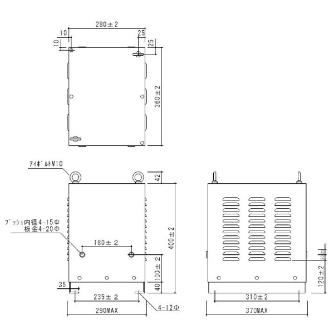 スワロー電機（株） 単相・三相トランス用ケース BK 単相・三相トランス用ケース BK-4