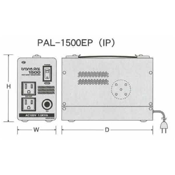 スワロー電機（株） 海外用トランス PAL 海外用トランス PAL-1500EP